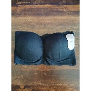 2PK Suzette Collection Black Lace Stretch Bralette Bandeau Buckle Tween